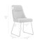 Armen Living Sunny Swivel Gray Fabric and Metal Dining Room Chairs, PK2 LCSNSIGR - alternate 2